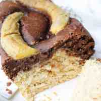 Banana Bread Vegano Marmorizzato al Cacao inside