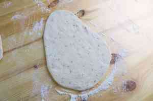 shaping Homemade Plain Naans