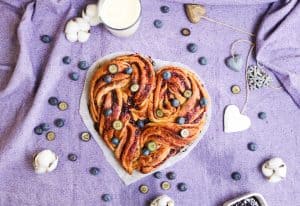 &nbsp;brioche swirl cake top down