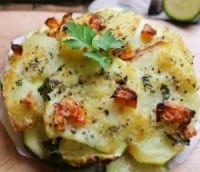 patate e zucchine vegan al forno