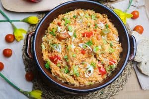 Jambalaya Classica Vegana dall'alto