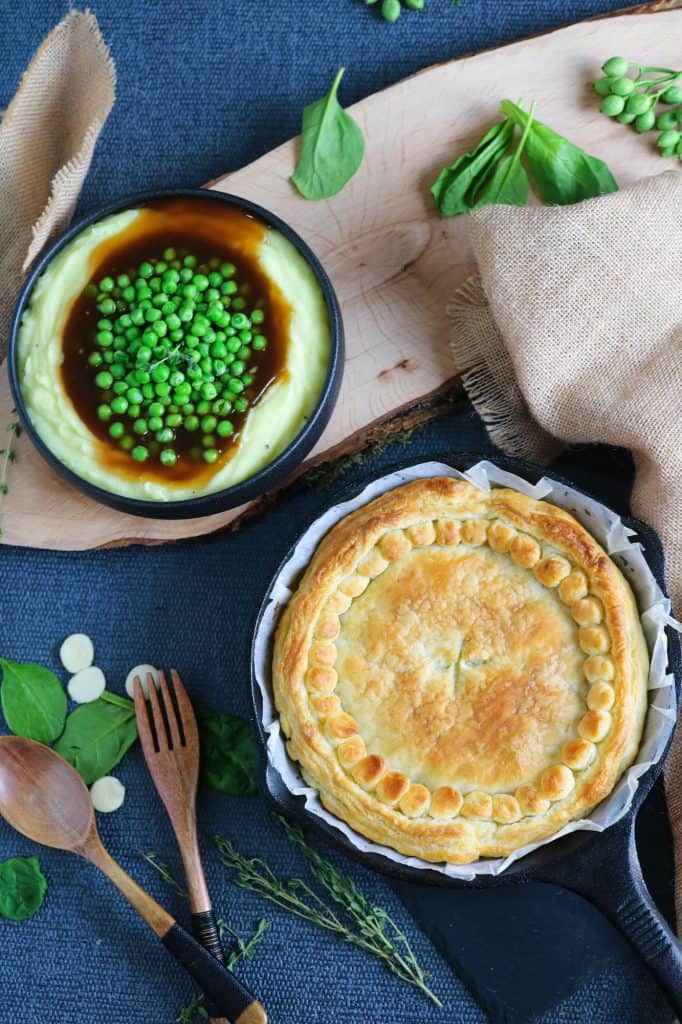 Cheese, Leek and Spinach Pie ready 