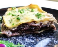 vegan lasagna with radicchio and smoked tofu