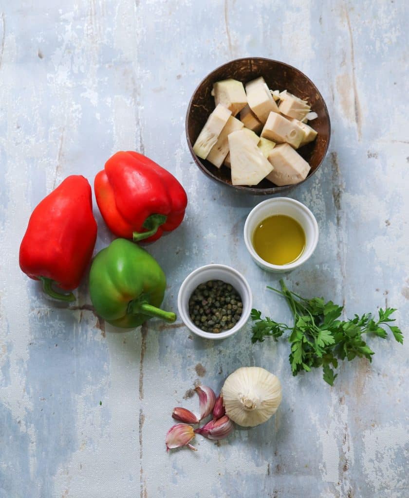 ingredients to make Bell Peppers and Jackfruit