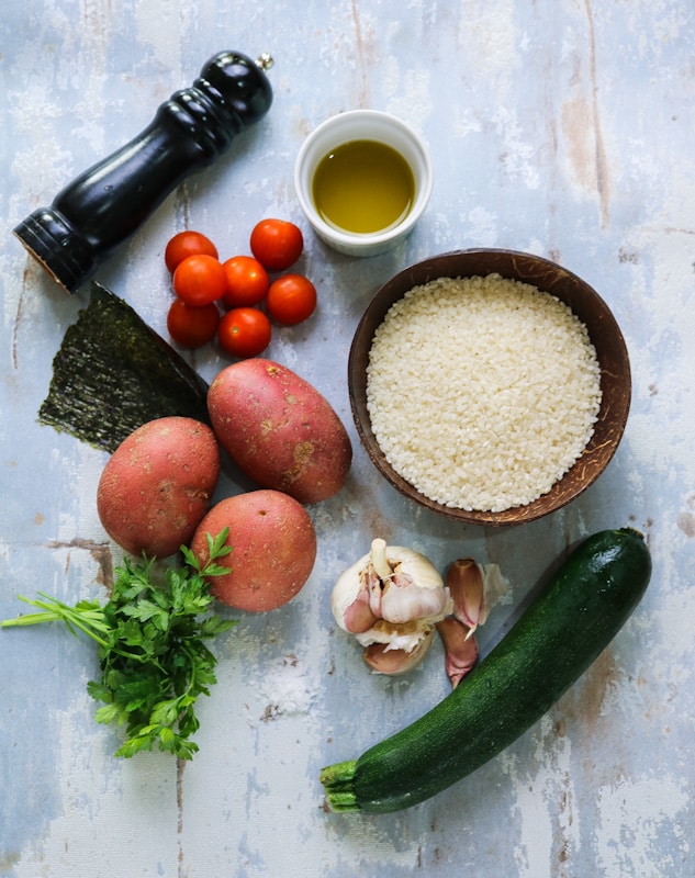ingredients for Potato nori rice bake