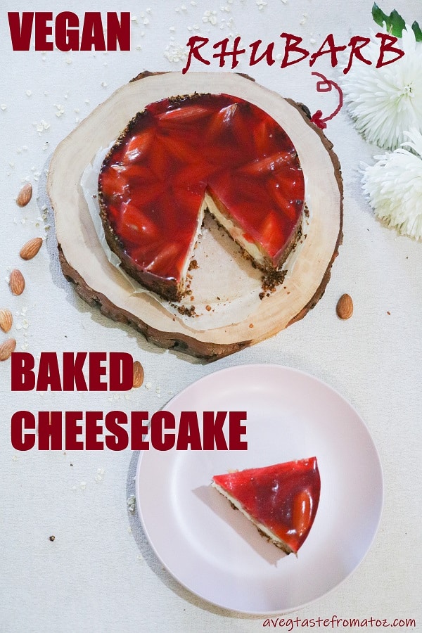 Rhubarb Baked Cheesecake pintrest