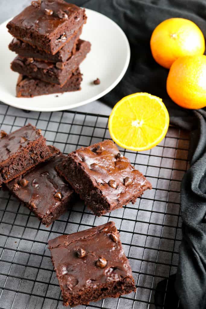 dettaglio brownie cioccolato arancia oil free