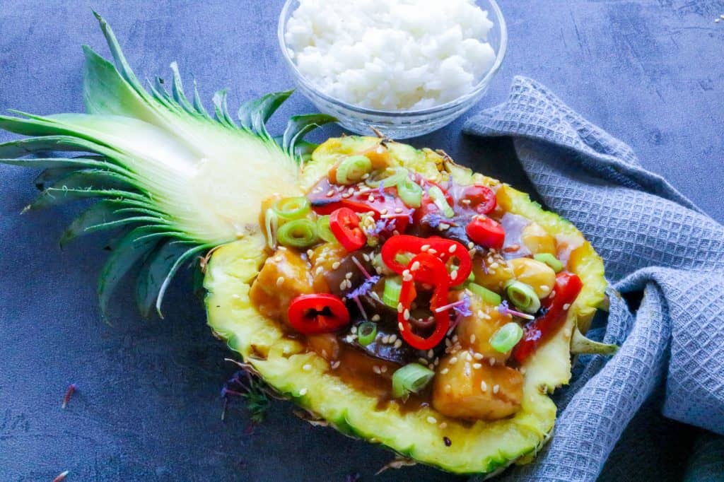 Tofu all'Ananas in Agrodolce con Verdure