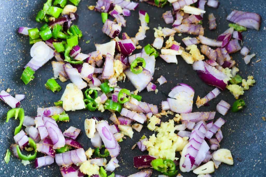 first step to make vegan Thai Green Curry paste