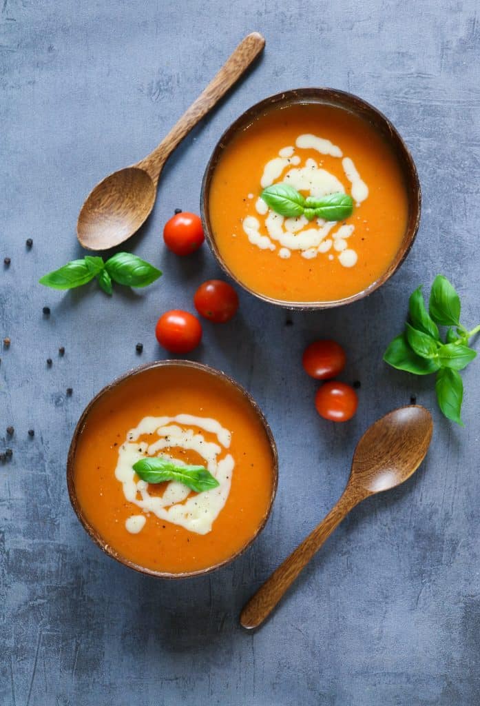 zuppa pomodoro veg servita