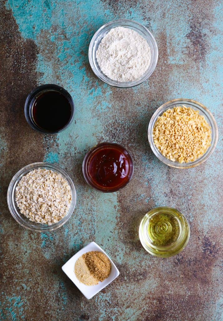 ingredients for easy vegan burgers