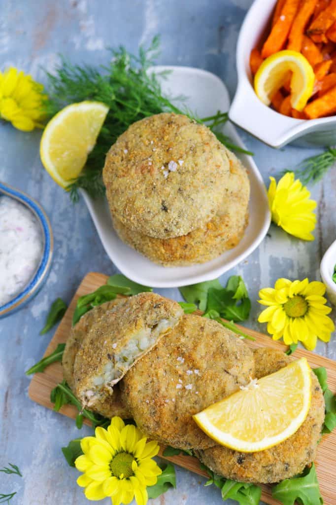 fish cakes vegan di banana blossom nel dettaglio 