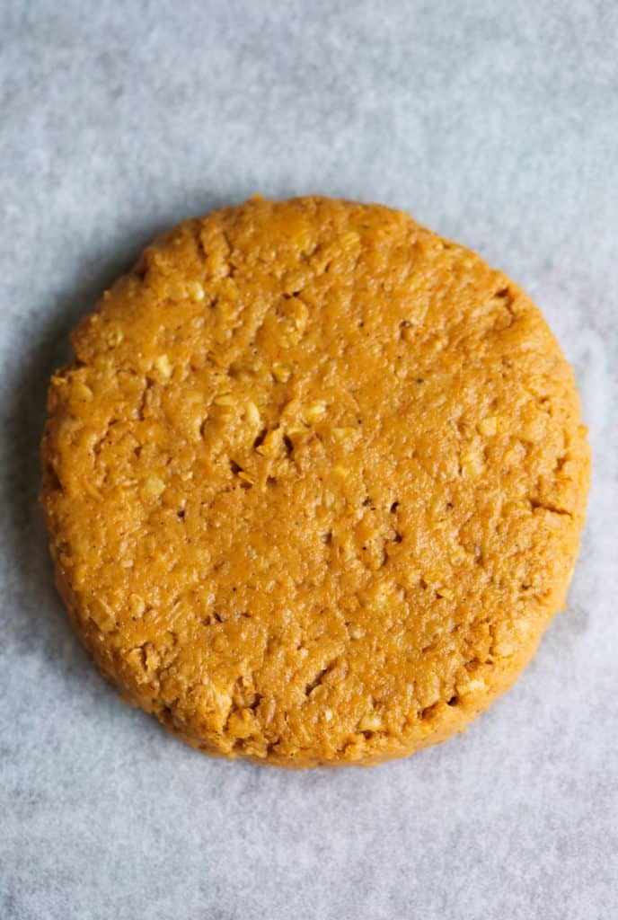 Vegan burgers patties made of soy TVP and gluten before cooking