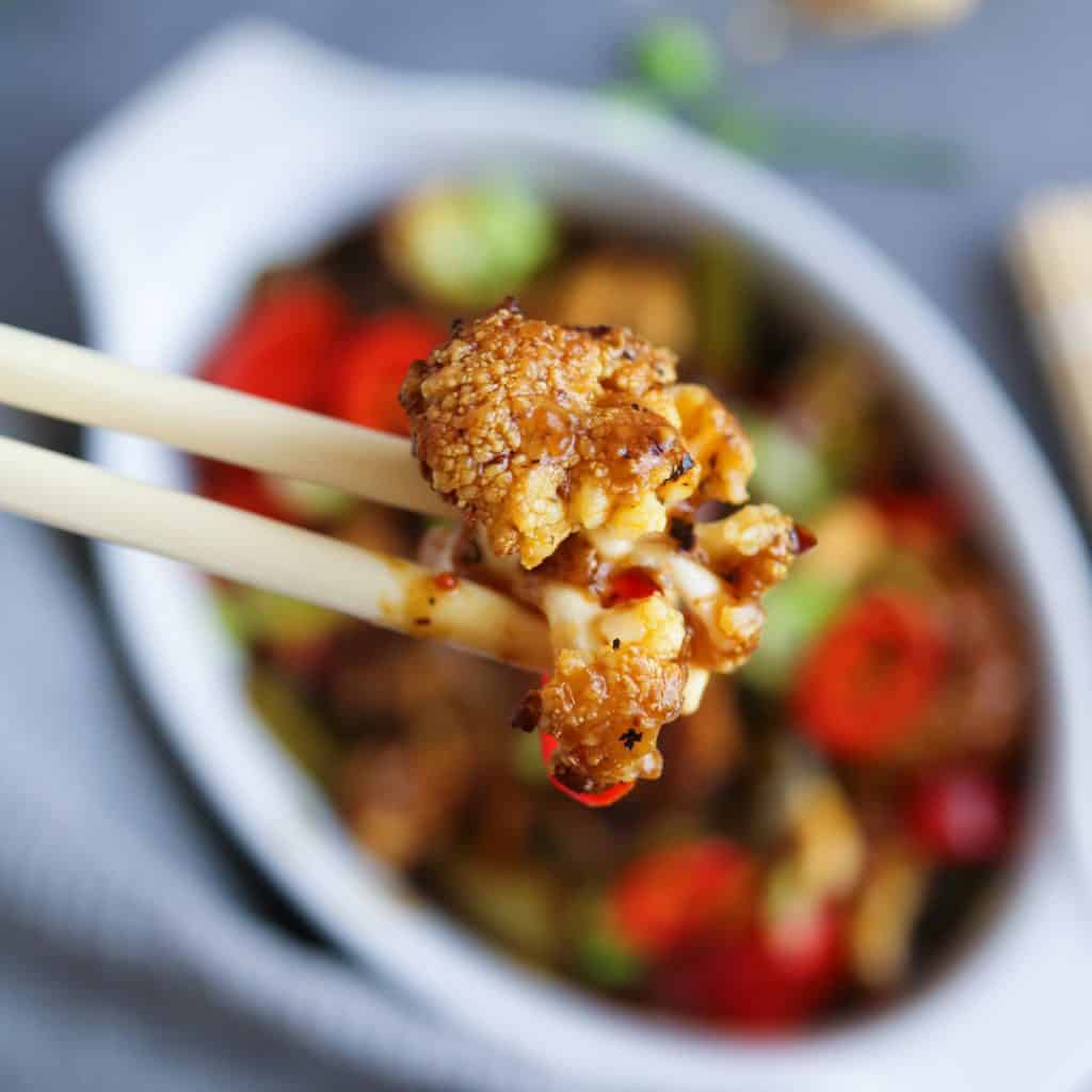 dettaglio del Cavolfiore Kung Pao