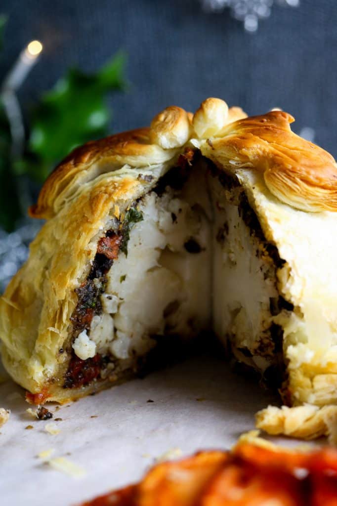 inside of the Roasted Cauliflower Wellington