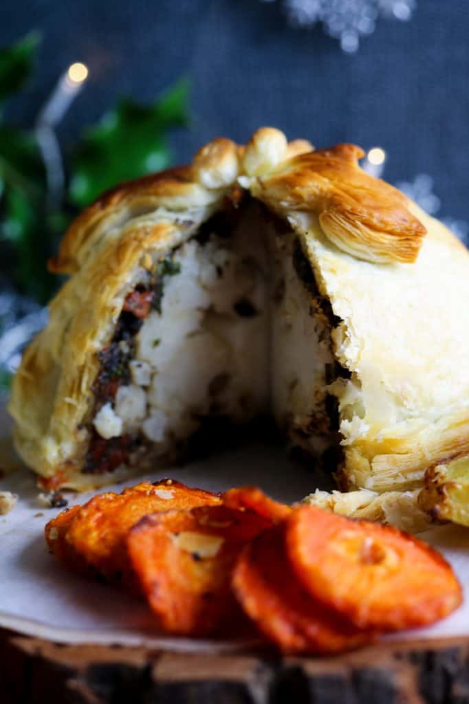 inside of the Roasted Cauliflower Wellington