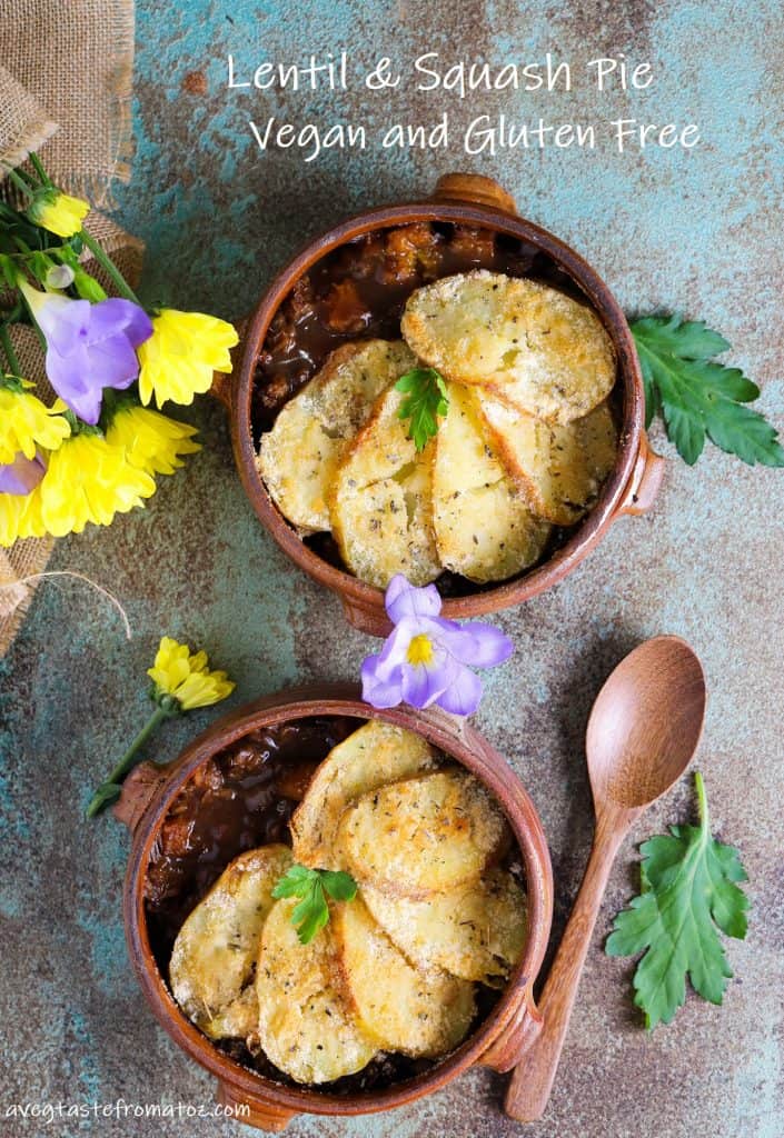 Lentil and Squash Pie Vegan and Gluten Free