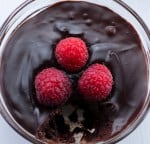 mousse cioccolato lamponi vegan