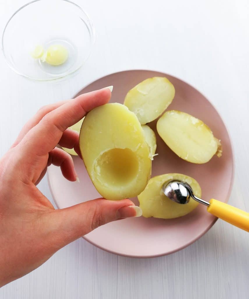 scavino per meloni ed esempio di patata scavata