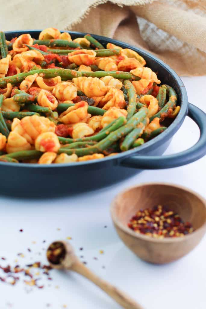 easy green bean pasta bake pre cheese