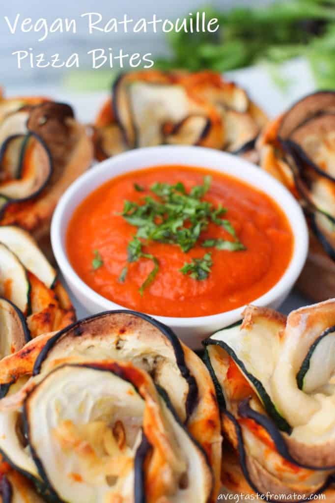 Vegan Ratatouille Pizza Bites image for Pinterest