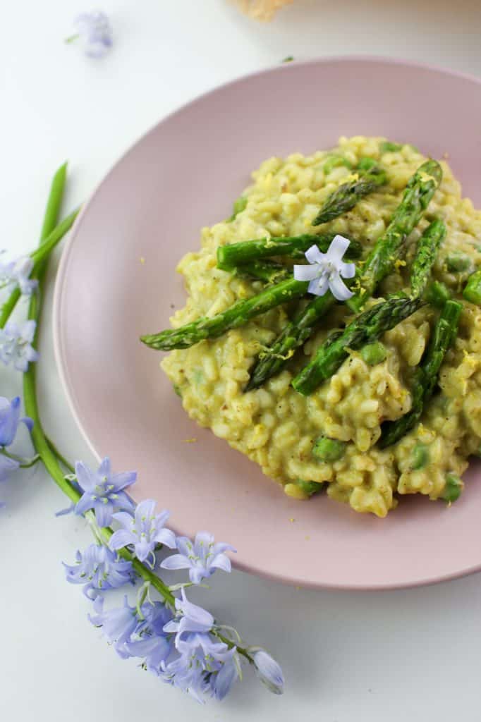 asparagus, peas and lemon risotto half plate