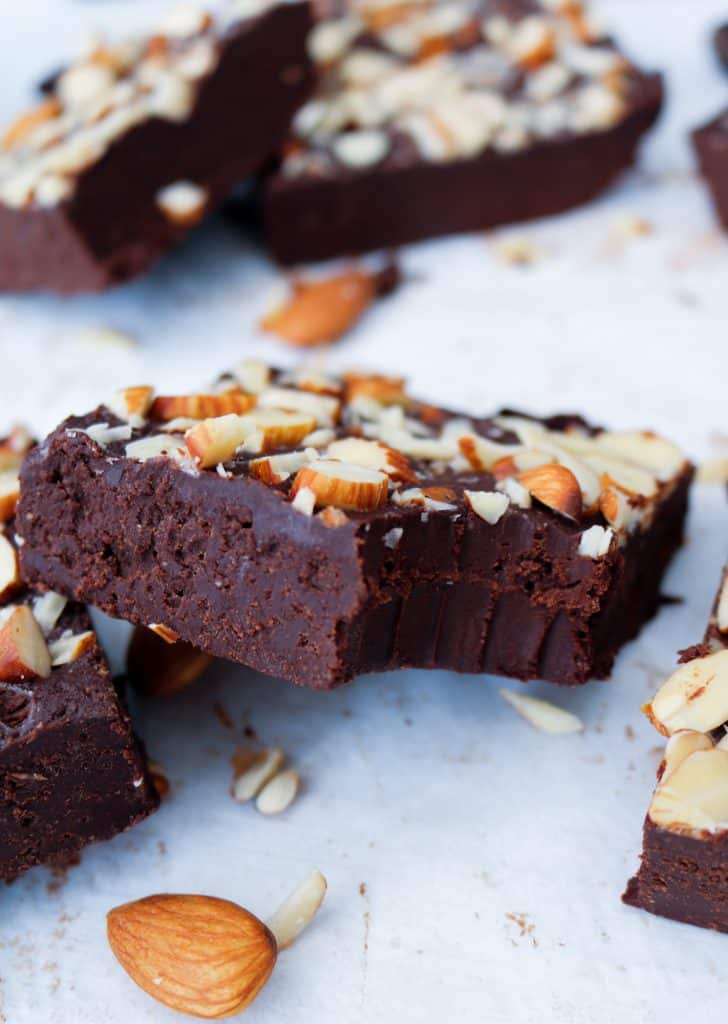 Vegan Chocolate and Almond Fudge bite