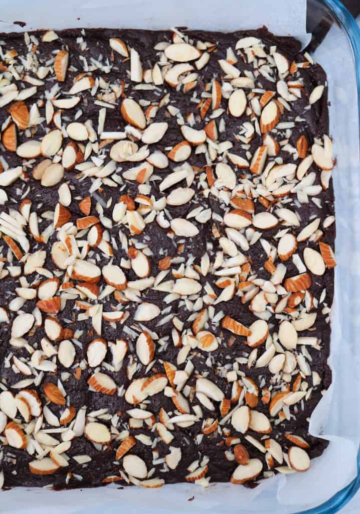 Vegan Chocolate and Almond Fudge pre cut