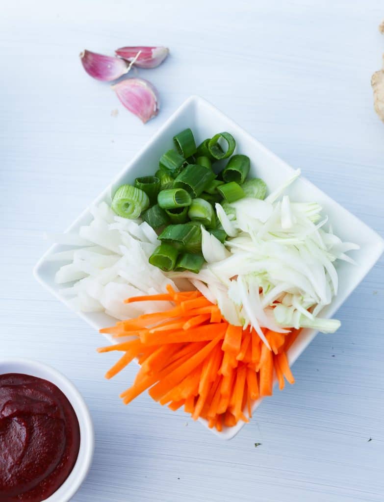 julienne veggies