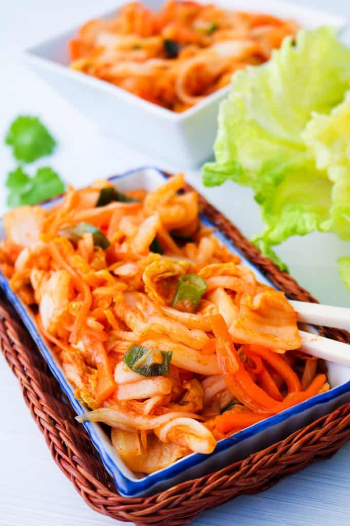 speedy vegan kimchi close up