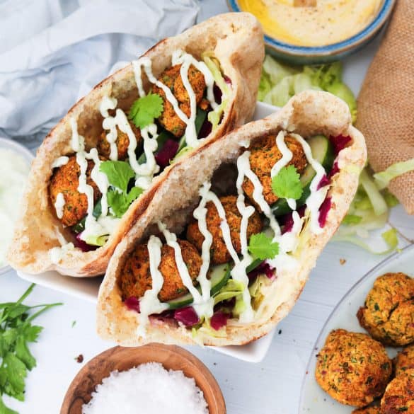 falafel di patata dolce nella friggitrice ad aria