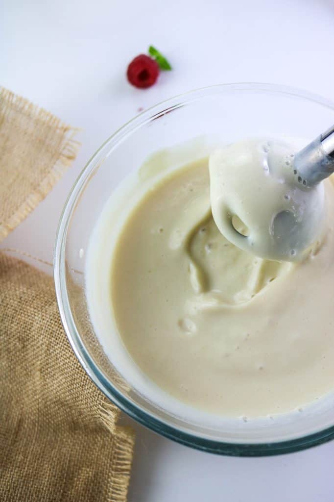 blending panna cotta