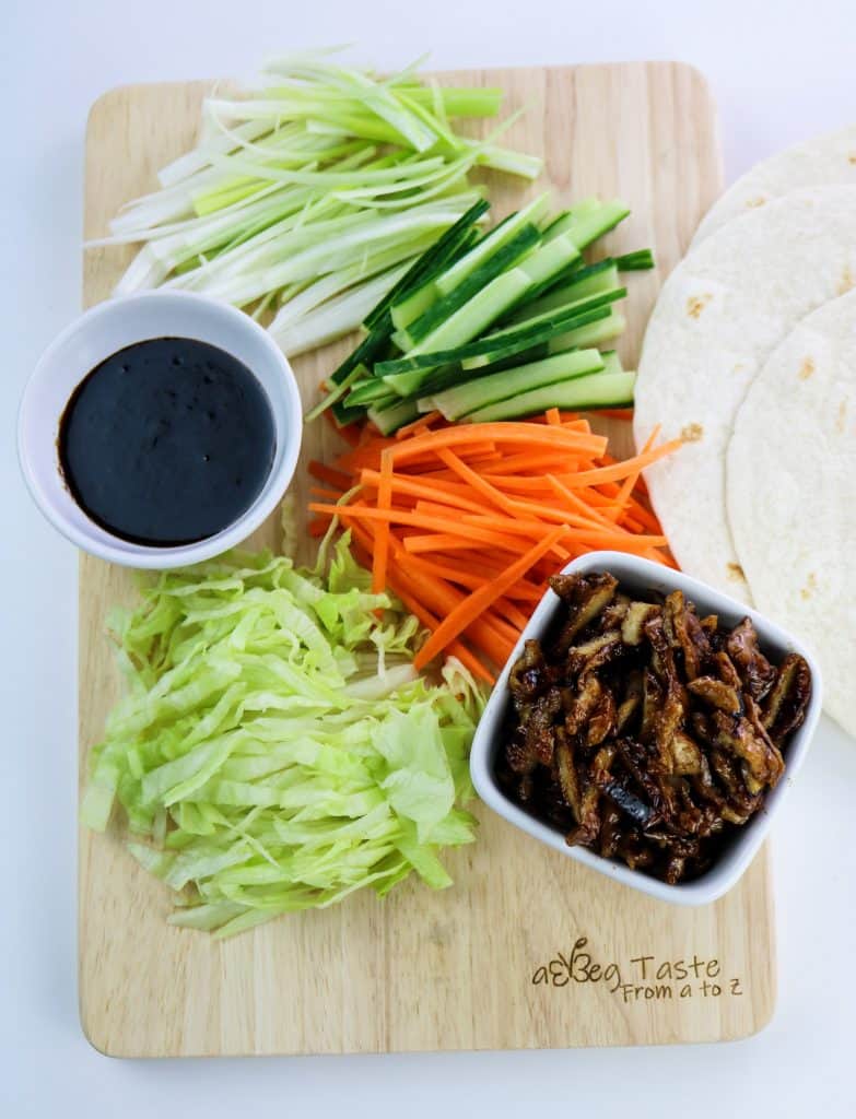 Vegan Hoisin "Duck" Wraps ingredients