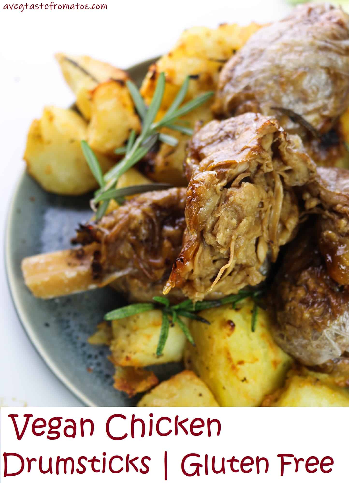 Recipe These easy, vegan "chicken" drumsticks are the perfect plant based alternative for your gluten free friends. #veganmeat #meatless #chicken #veganchicken #plantbased #glutenfree #dairyfree #vegetarian #meat #nomeat #gf #easyrecipes #veganrecipe