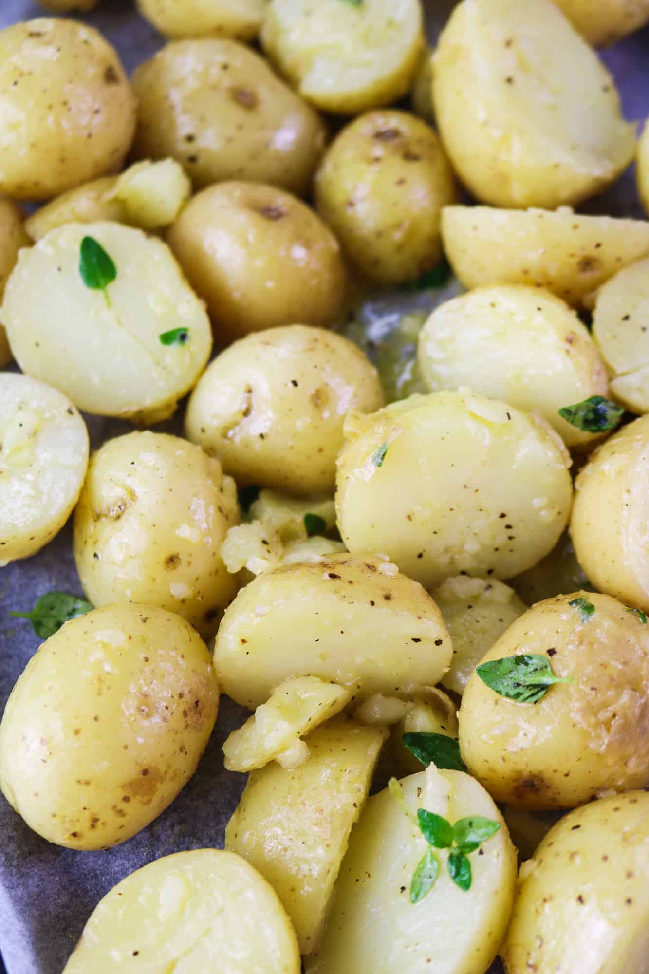 Easy Skin On Roasted Potatoes pre bake