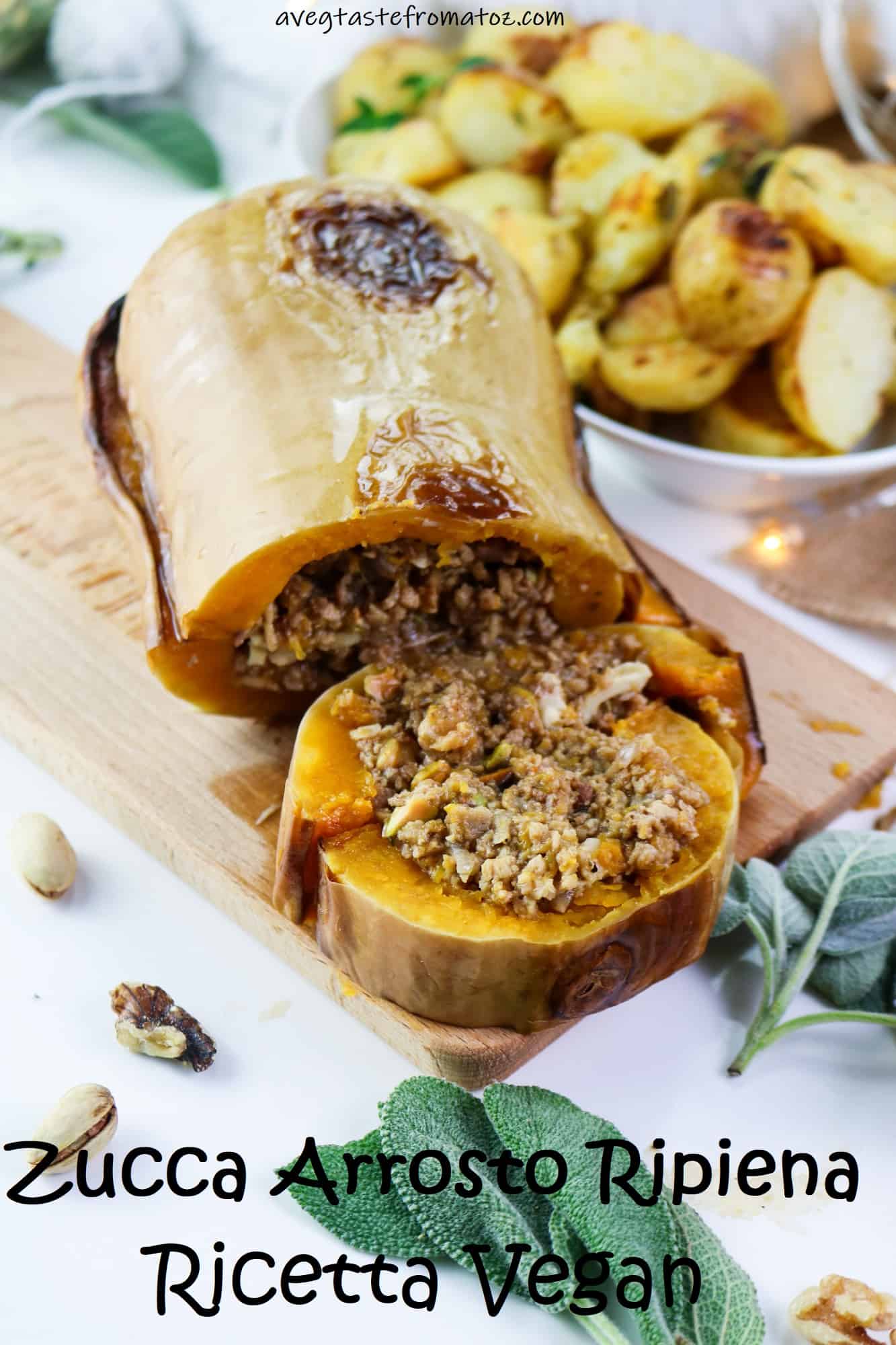 zucca arrosto ripiena vegan