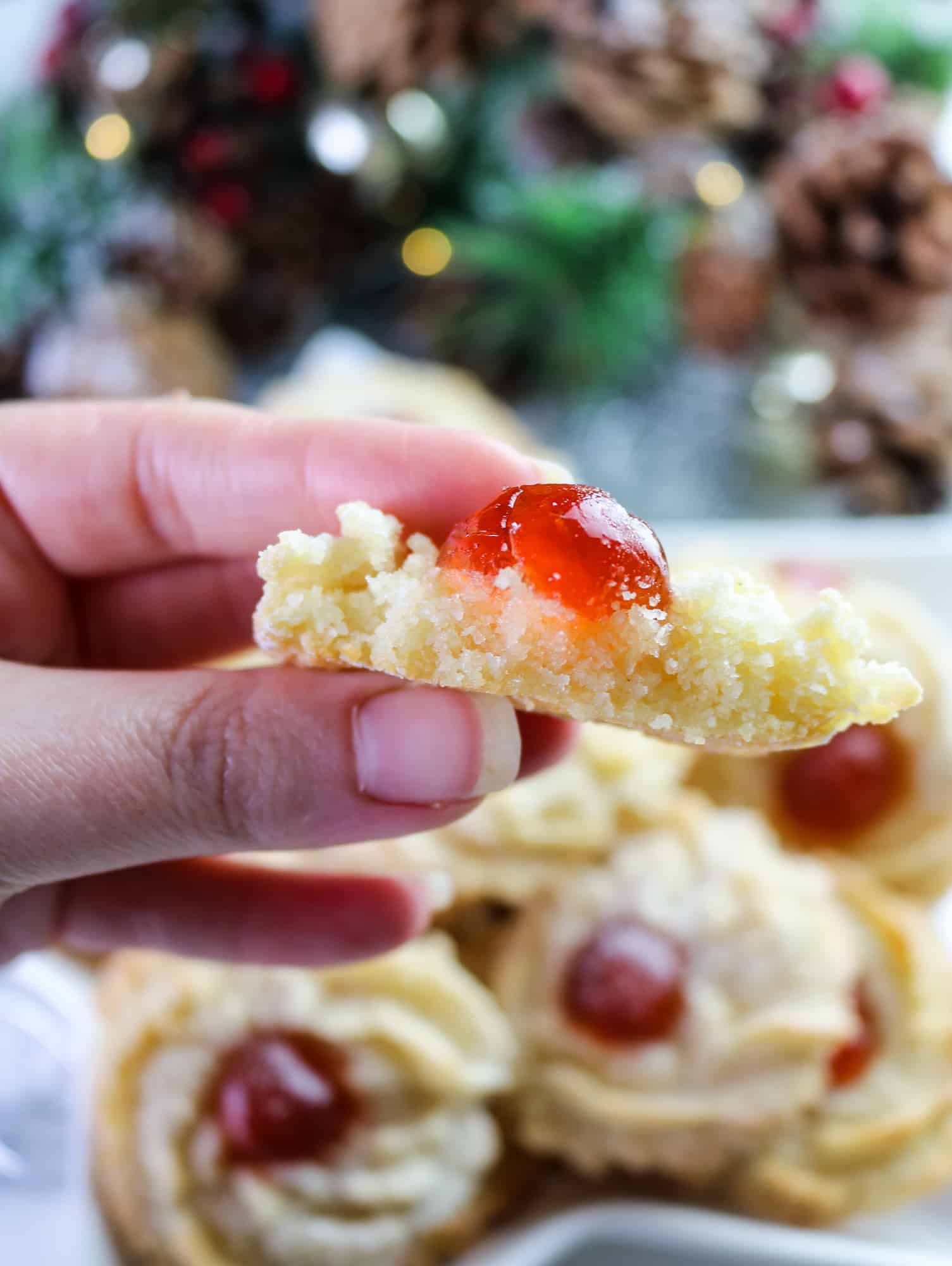 inside of vegan Italian Almond Cookies 