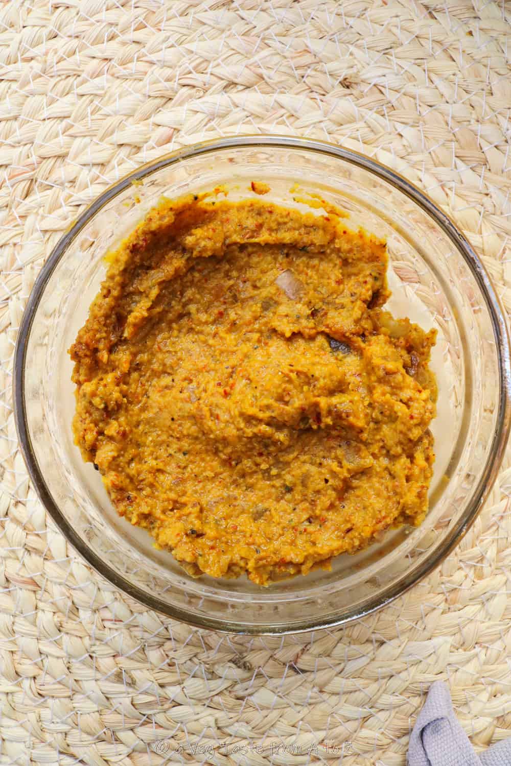 spice paste detail in a small glass bowl