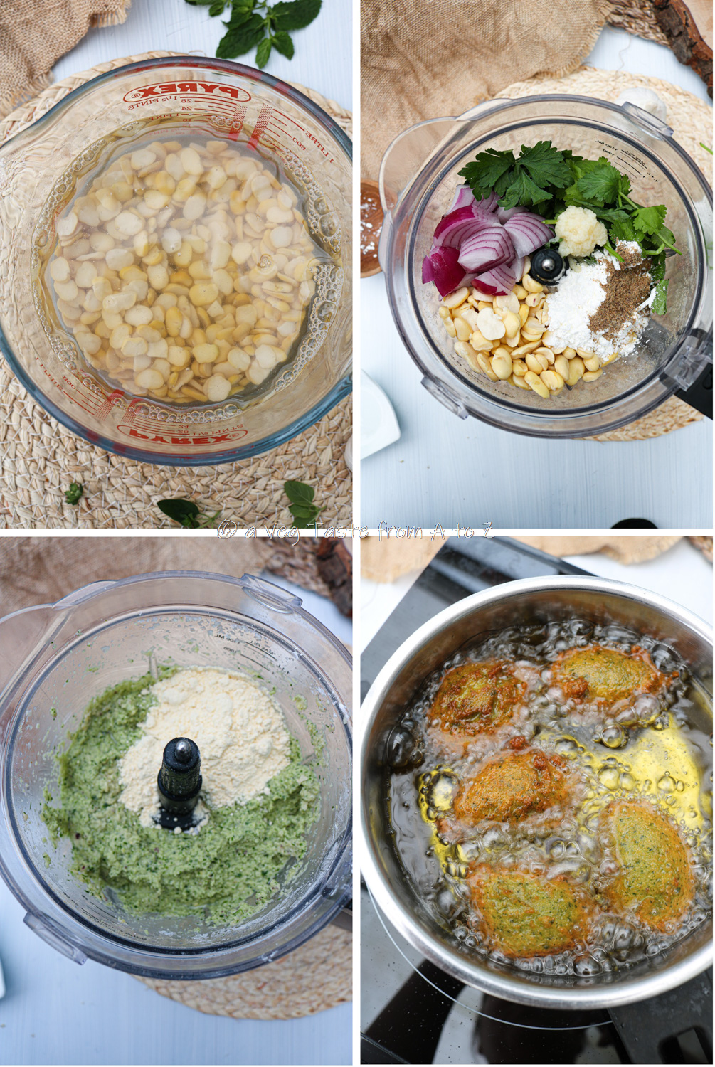 steps to make broad beans falafels