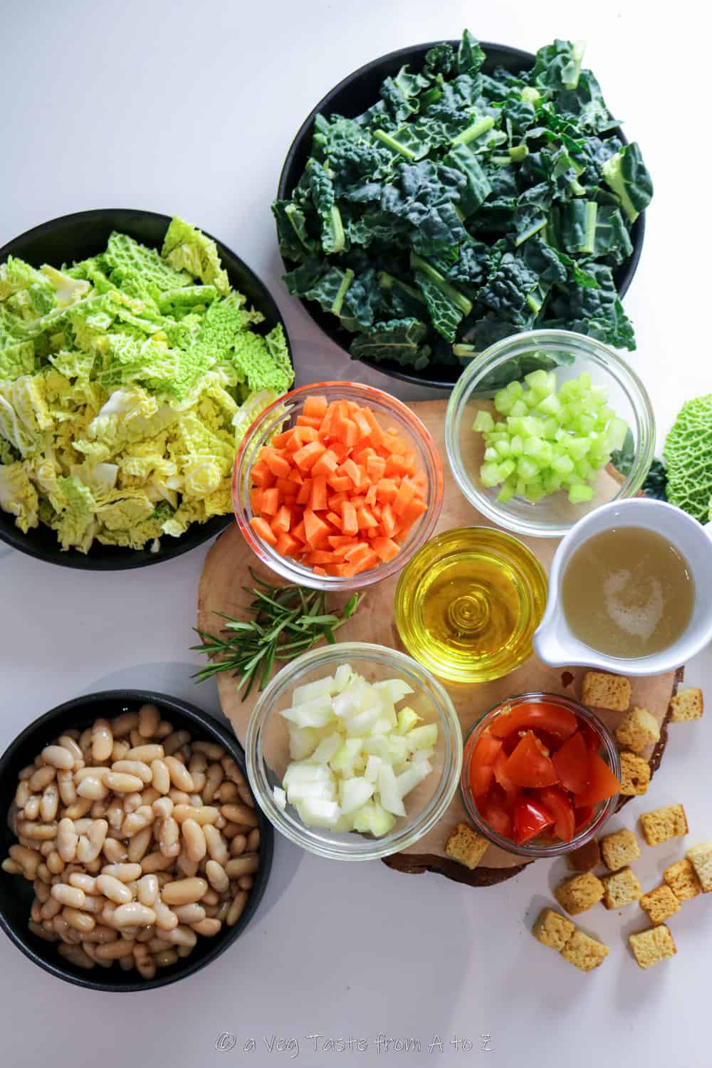 all ingredients to make ribolitta