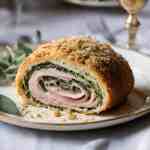 vegan tofu roulade close up