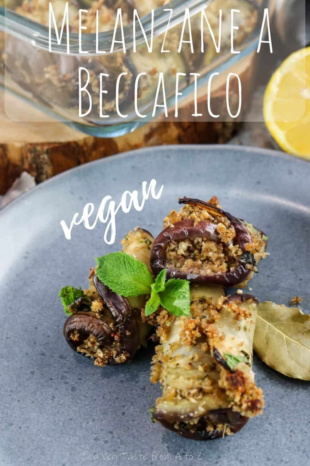 Le Melanzane a Beccafico sono una rivisitazione in chiave vegan del piatto povero, a base di sarde, tipico siciliano.