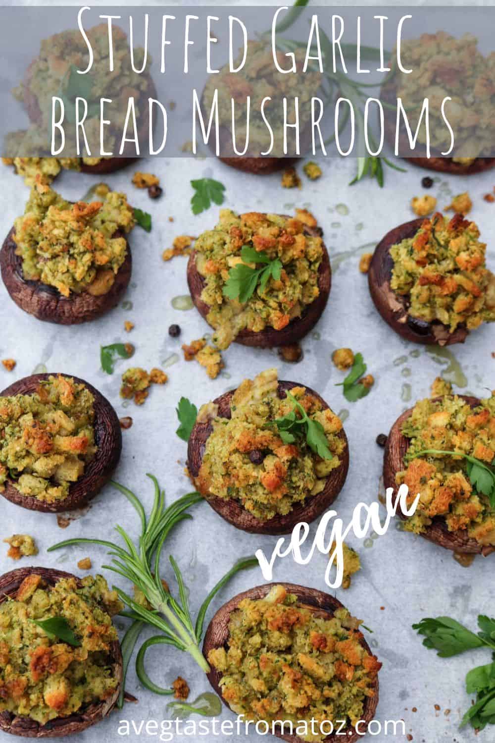 Make these vegan bread stuffed mushrooms at any gathering. Whether you're looking for a delicious vegan appetizer or just a tasty snack, these morsels are sure to be crowd pleaser.