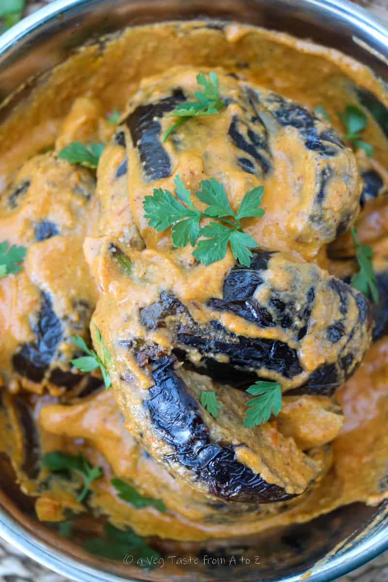 plated Bagara Baingan