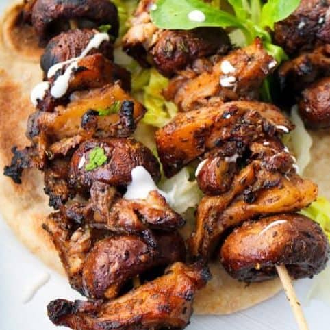 Vegan Grilled Mushroom Souvlaki
