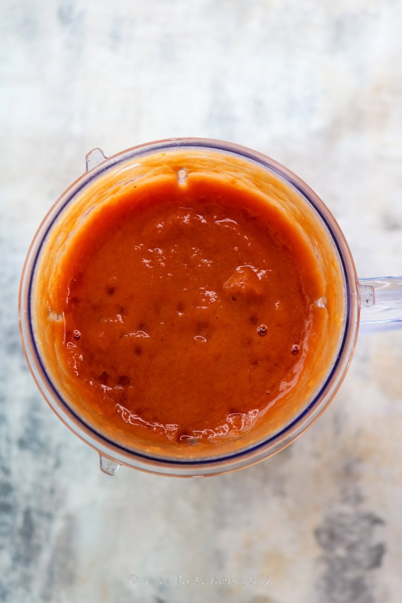 blended chopped tomatoes